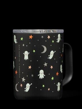 RIFLE PAPER CO. CORCKCICLE Halloween Mug Ghost Glow Insulated Portable nwt